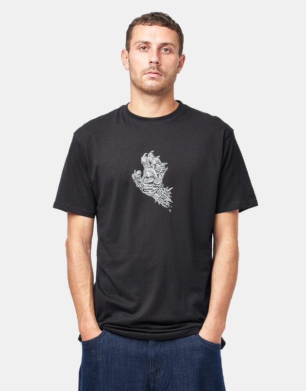 Santa Cruz Scourge Hand Front T-Shirt - Black
