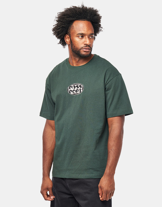 Pass Port Rounded T-Shirt - Forest Green