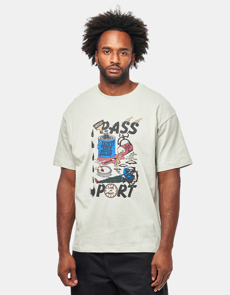 Pass Port Shop Rules T-Shirt - Harbour Grey