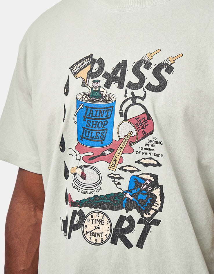 Pass Port Shop Rules T-Shirt - Harbour Grey