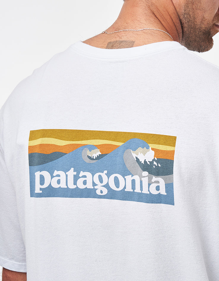Patagonia Boardshort Logo Pocket Responsibili-Tee - White