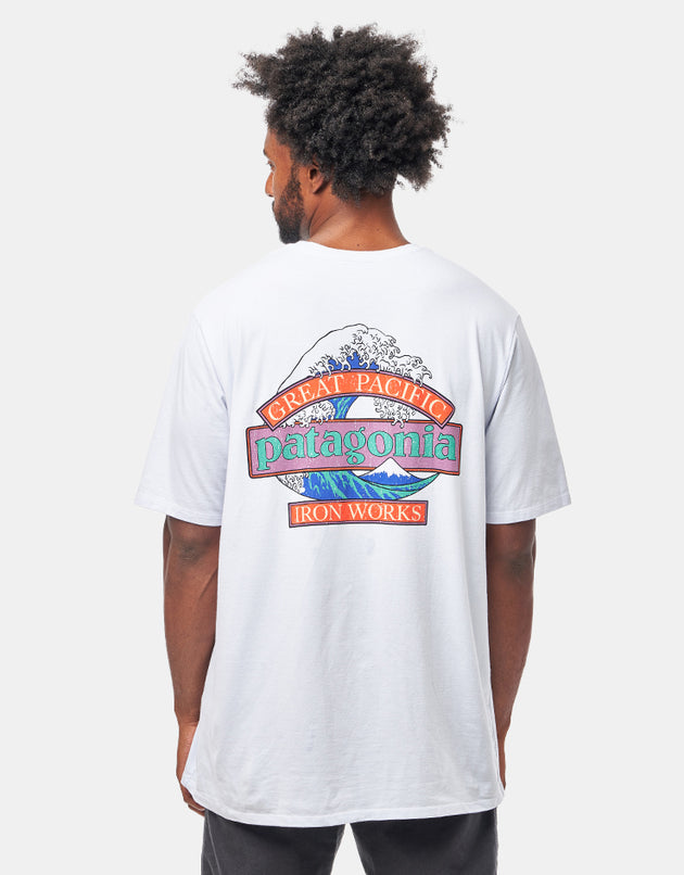 Patagonia Great Waves Responsibili-Tee - White