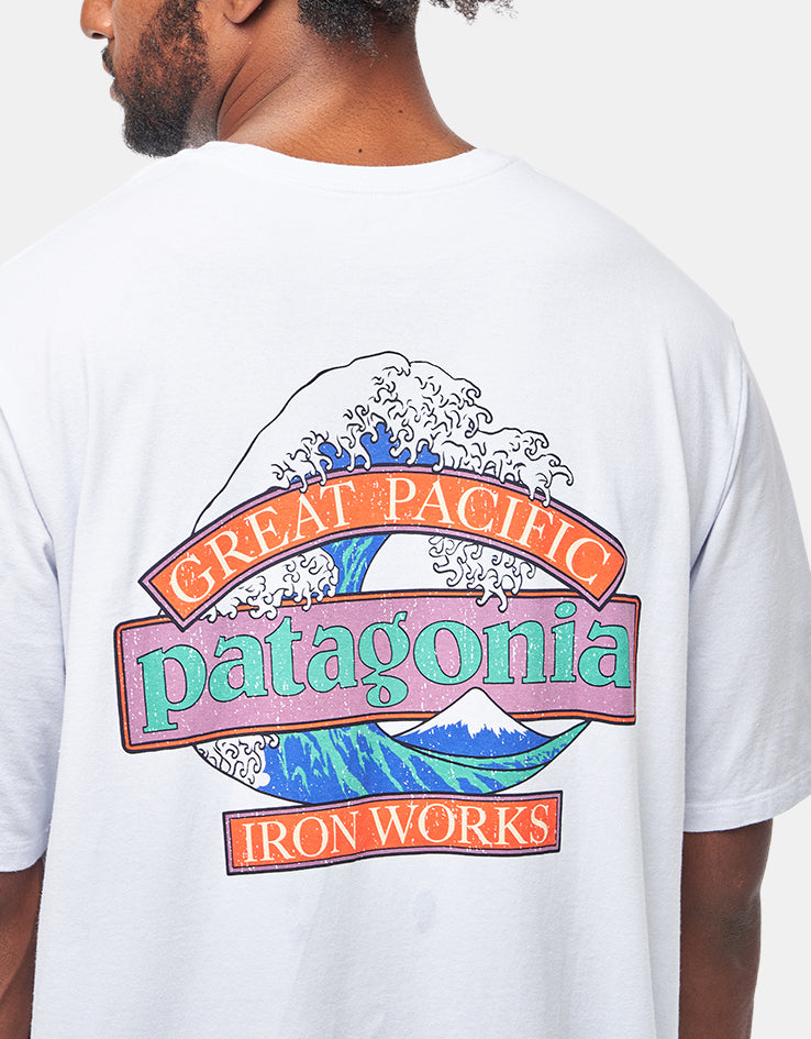Patagonia Great Waves Responsibili-Tee - White