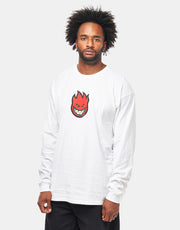 Spitfire Bighead Mid Fill L/S T-Shirt - White/Red