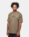 Spitfire Flame Out Bighead Fill T-Shirt - Military Green/Red