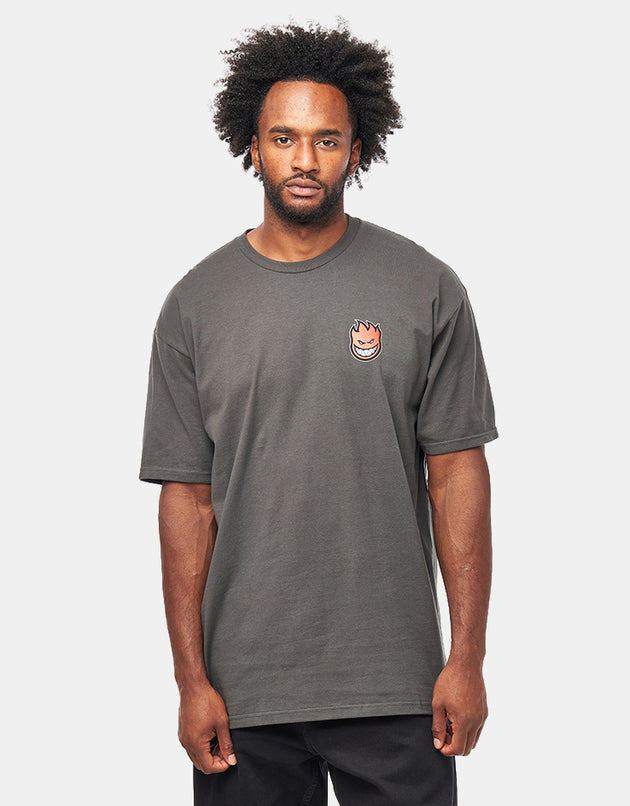 Spitfire Lil Bighead Fill T-Shirt - Charcoal/Red
