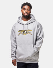 Anti Hero Eagle Pullover Hoodie - Heather Grey/Black