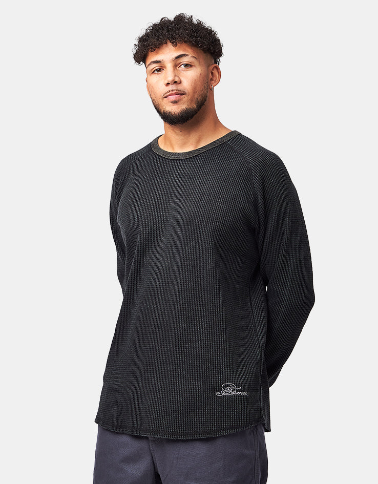 Former Illusion L/S Waffle T-Shirt - Acid Black