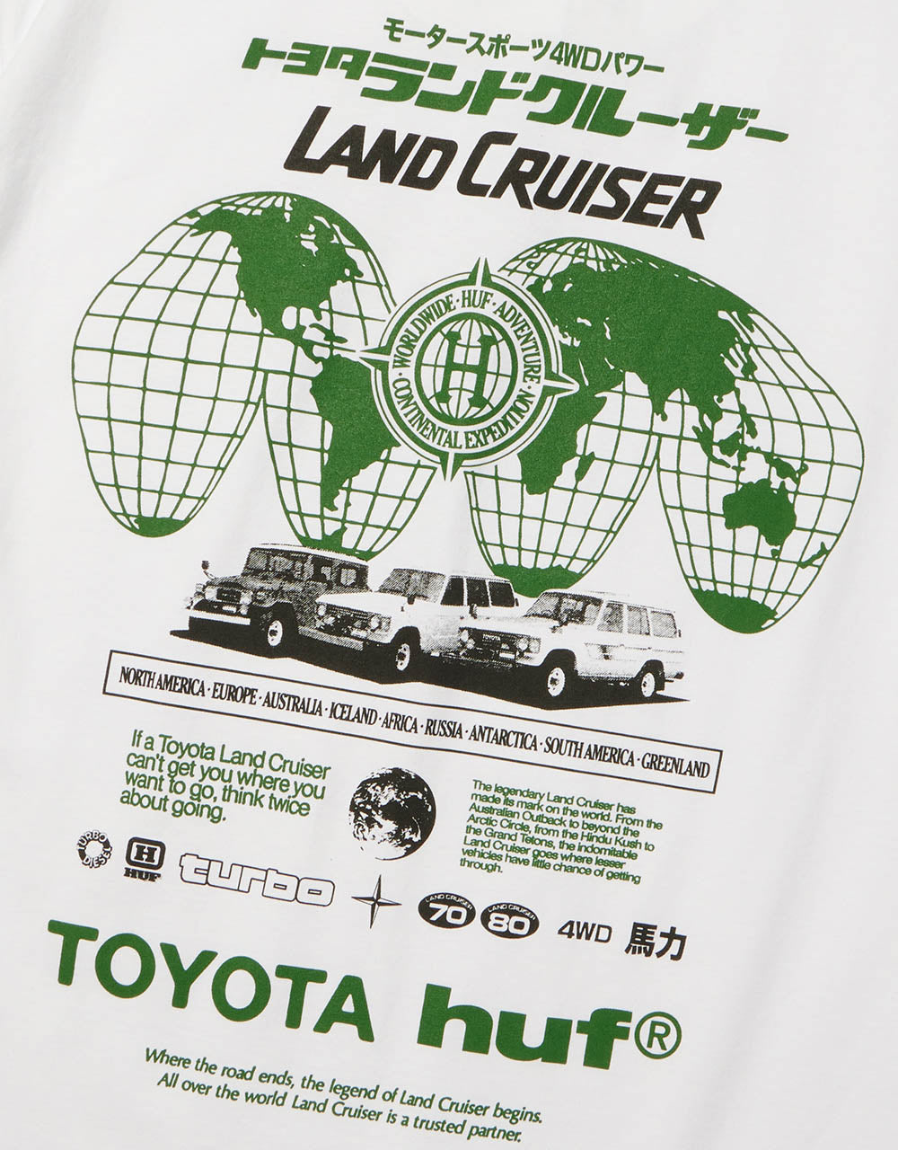 HUF x Land Cruiser Global T-Shirt - White