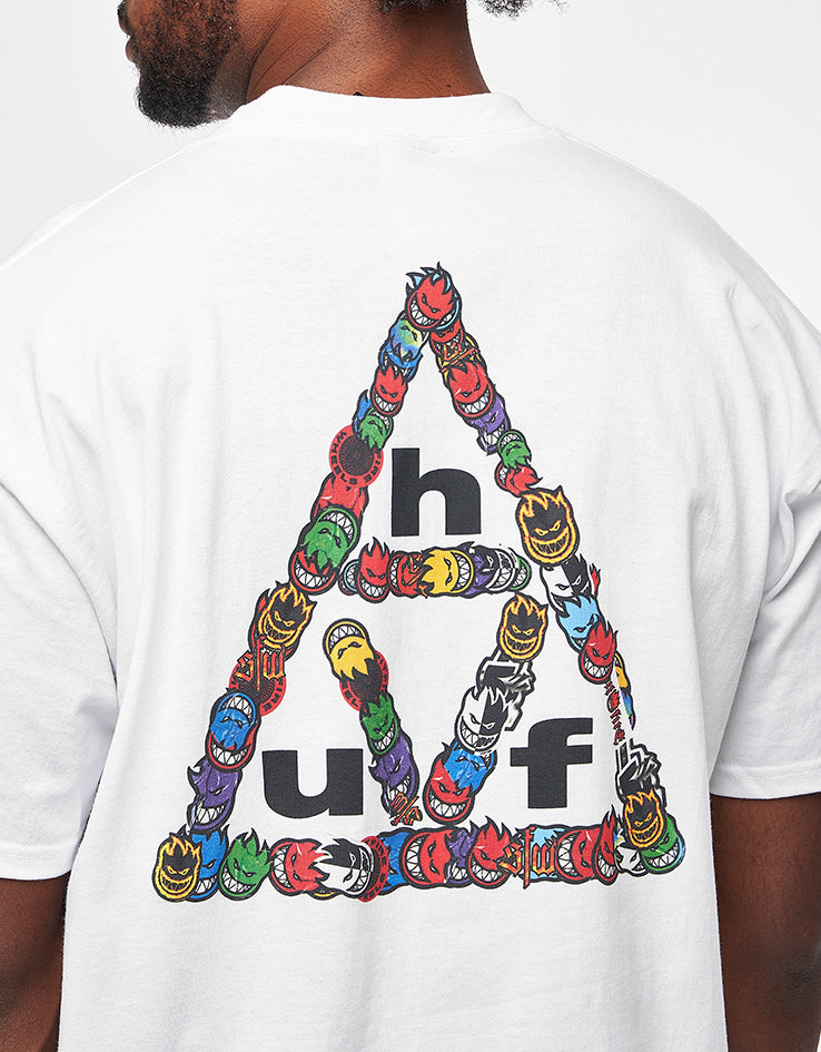 HUF x Spitfire Sticker Triple Triangle T-Shirt - White