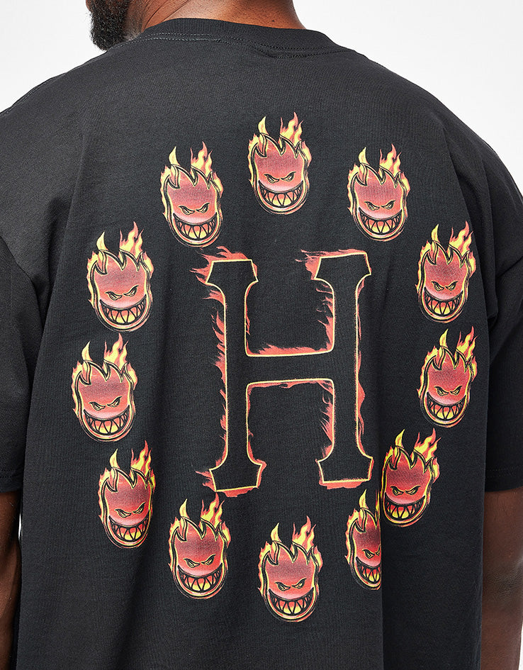 HUF x Spitfire Flame Galaxies T-Shirt - Black