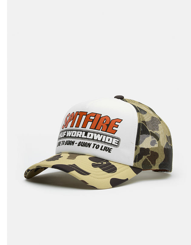 HUF x Spitfire Burn Forever Trucker Cap - Camo