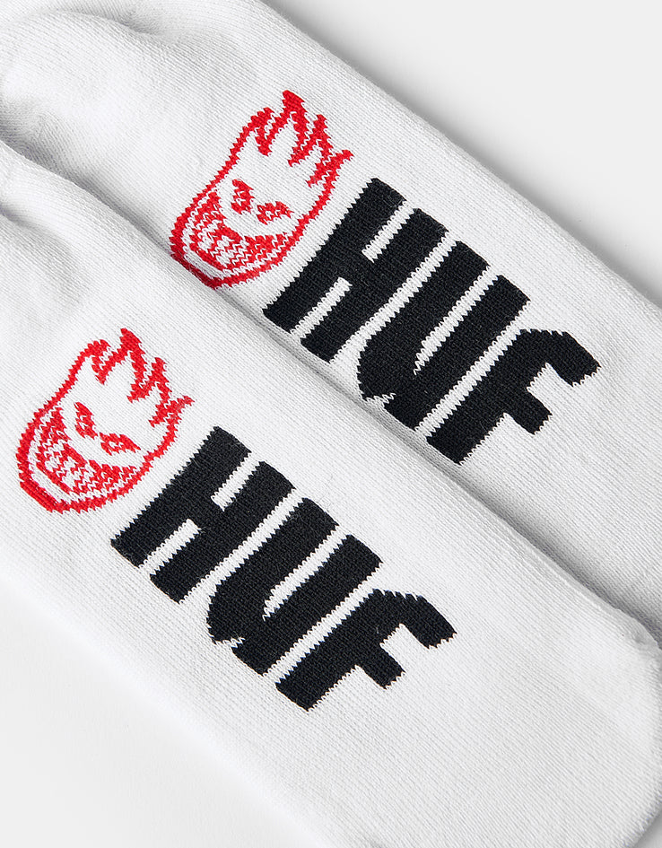 HUF x Spitfire Spiral Socks - White