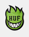 HUF x Spitfire XL Bighead Sticker - HUF Green