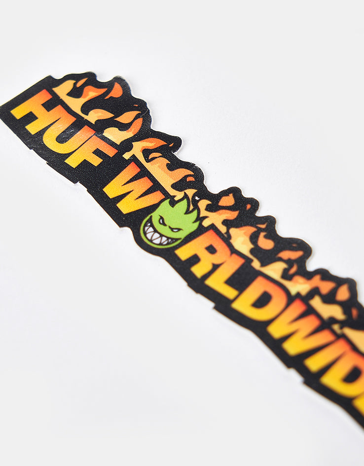 HUF x Spitfire In Flames Sticker - Multi
