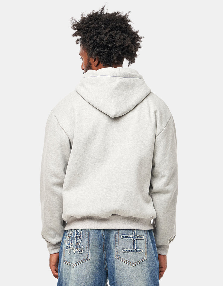 ICHPIG Optic Zip-Up Hoodie - Grey Marle