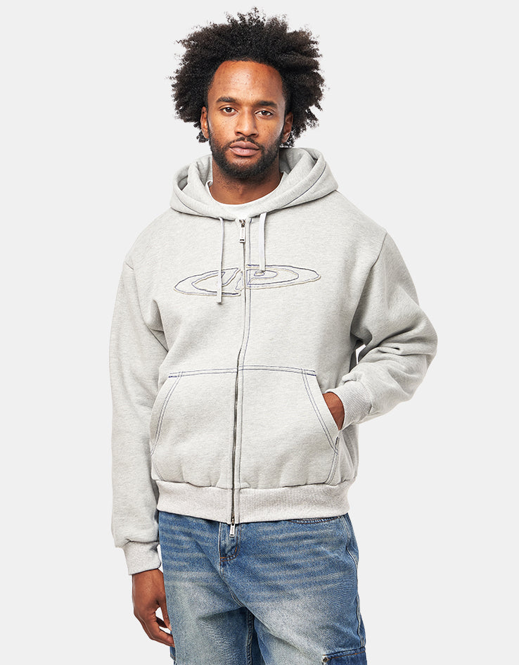 ICHPIG Optic Zip-Up Hoodie - Grey Marle