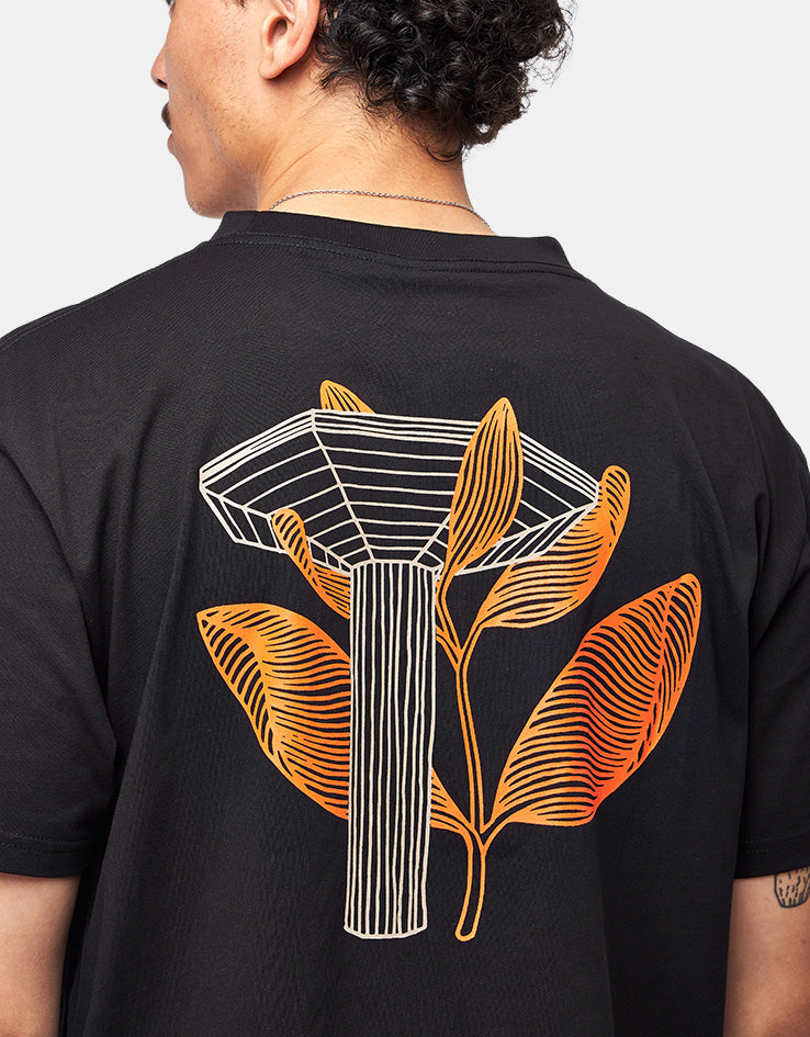 Magenta Pillar T-Shirt - Black