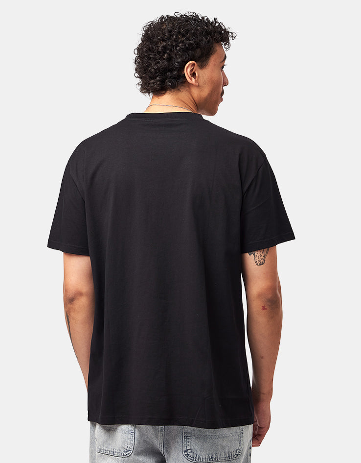 Magenta Airline T-Shirt -  Black