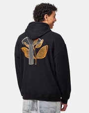 Magenta Pillar Pullover Hoodie - Black
