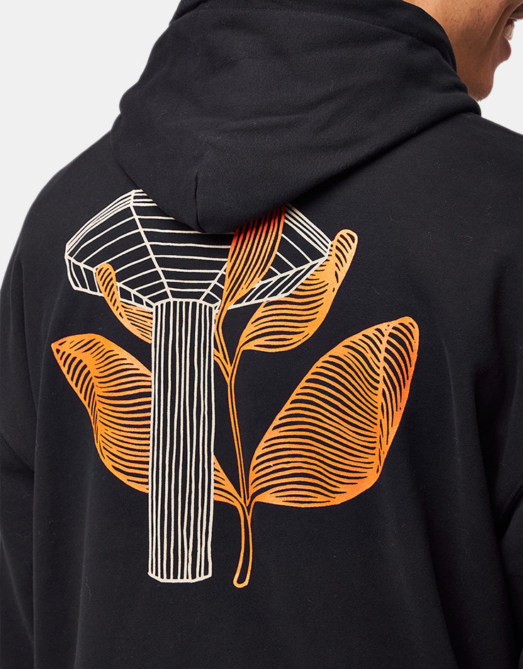 Magenta Pillar Pullover Hoodie - Black