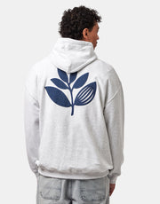 Magenta Denim Plant Pullover Hoodie - Ash