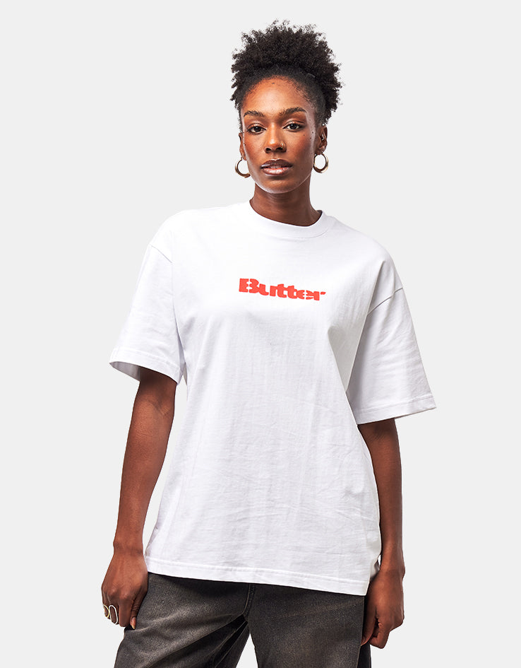 Butter Goods Stencil Logo T-Shirt - White