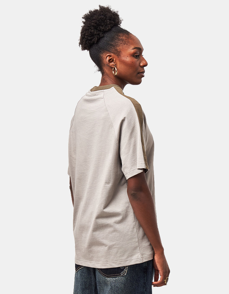 Butter Goods Abseil Panel T-Shirt - Cement/Moss
