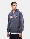 Butter Goods Stretch Zip-Thru Hoodie - Washed Navy