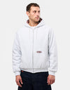 Butter Goods Plaid Lined Zip-Thru Hoodie - Ash