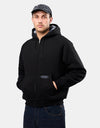 Butter Goods Plaid Lined Zip-Thru Hoodie - Black