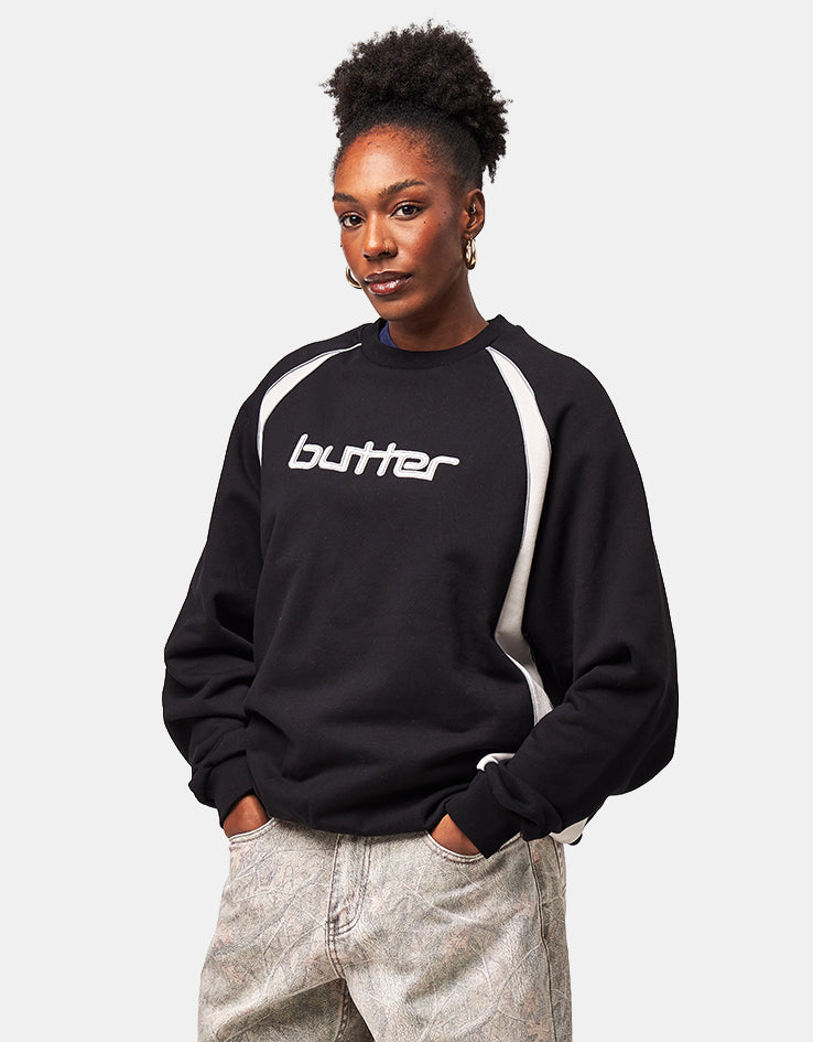 Butter Goods Match Crewneck - Black