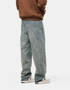 Butter Goods Relaxed Denim Jeans - Distressed Mid Blue