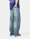 Butter Goods Wide Cut Denim Jeans - Faded Work Blue