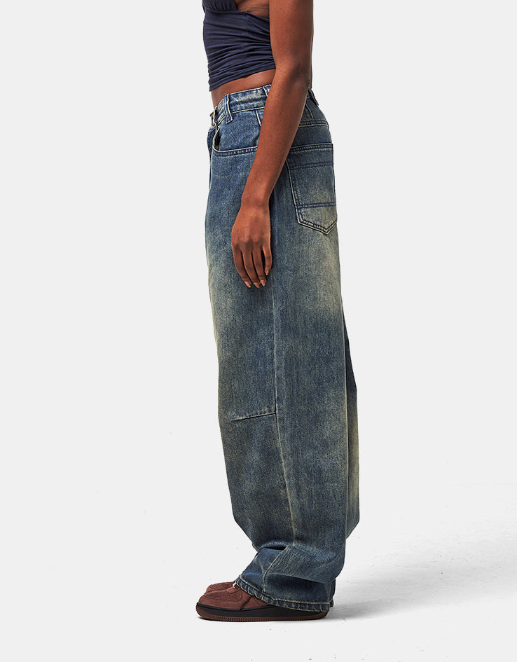 Butter Goods Wide Cut Denim Jeans - Faded Work Blue