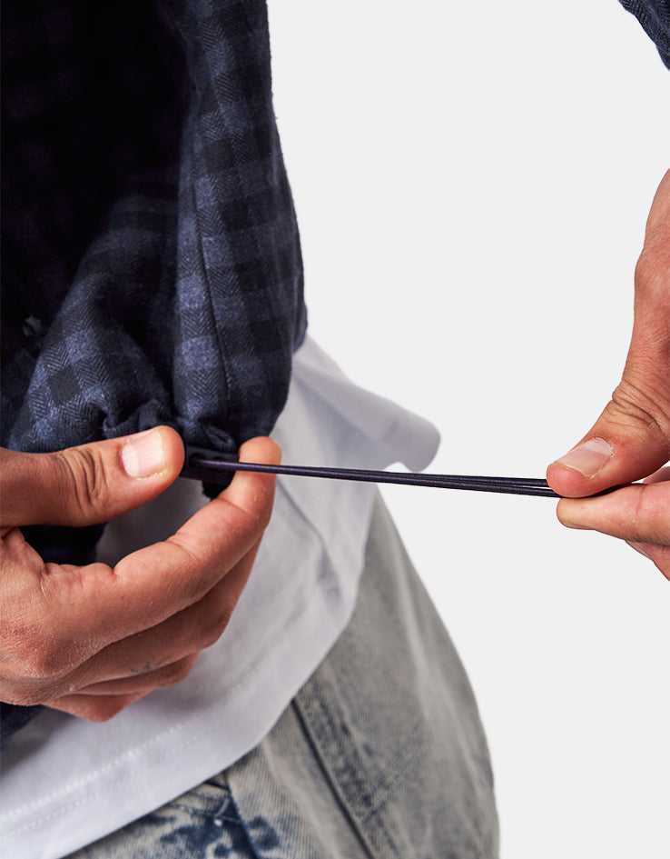 Route One Fleece Lined Cotton Jacket - Navy Plaid