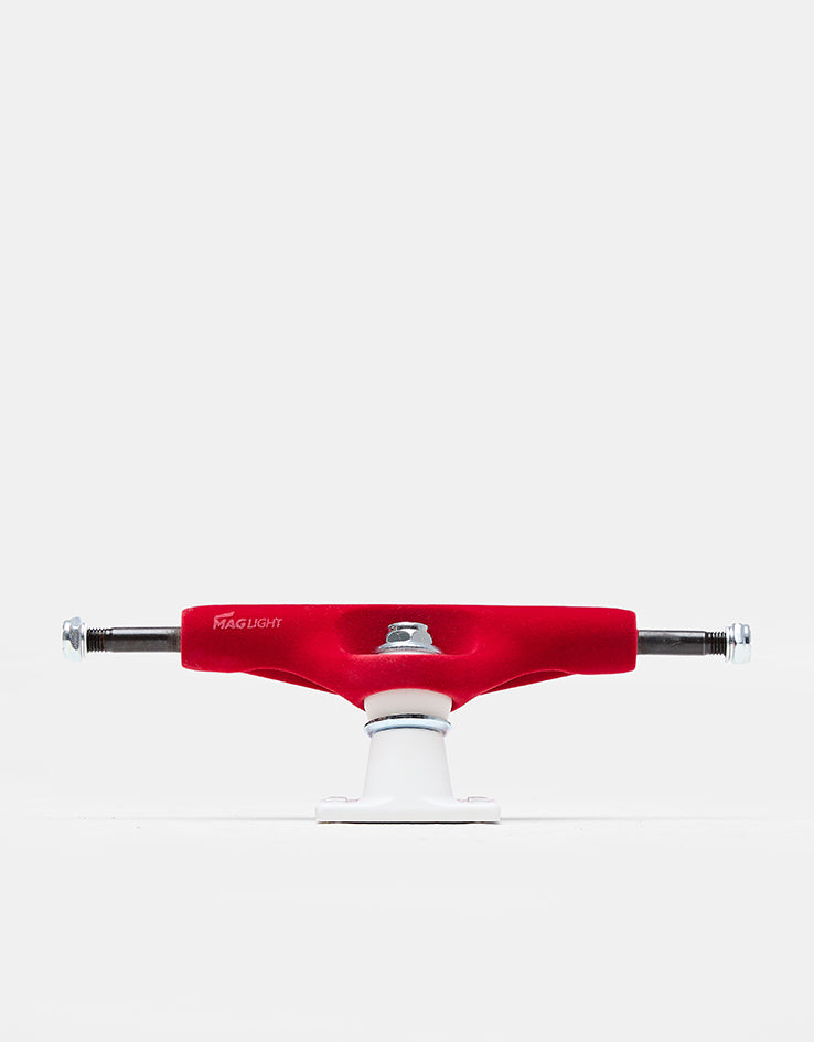 Tensor Mag Light 5.25 Velvet Skateboard Trucks - Red/White (Pair)
