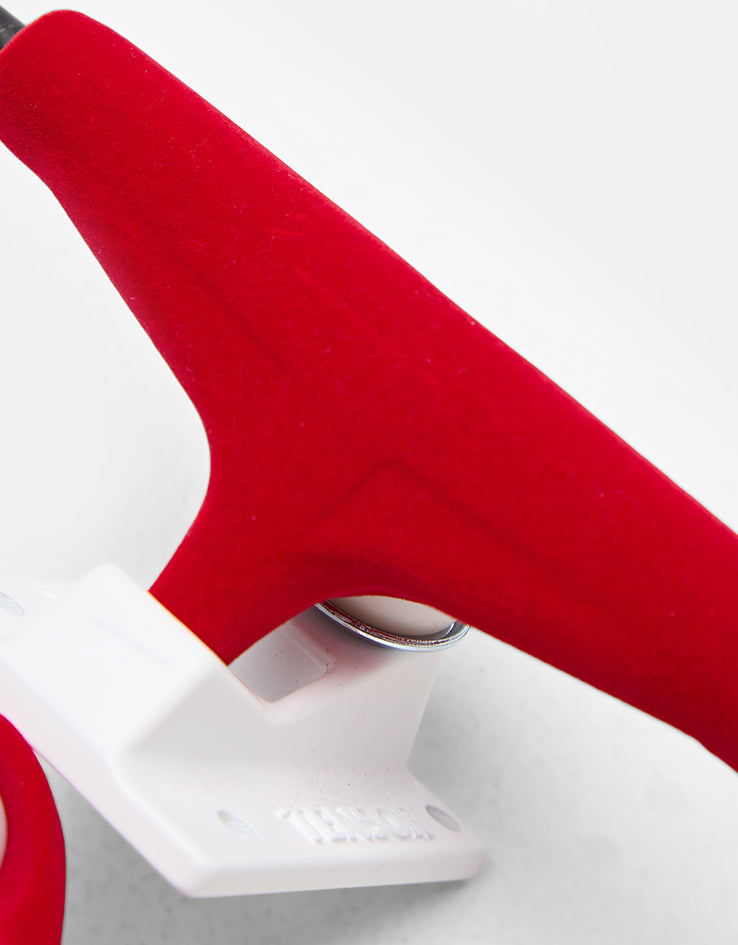 Tensor Mag Light 5.25 Velvet Skateboard Trucks - Red/White (Pair)