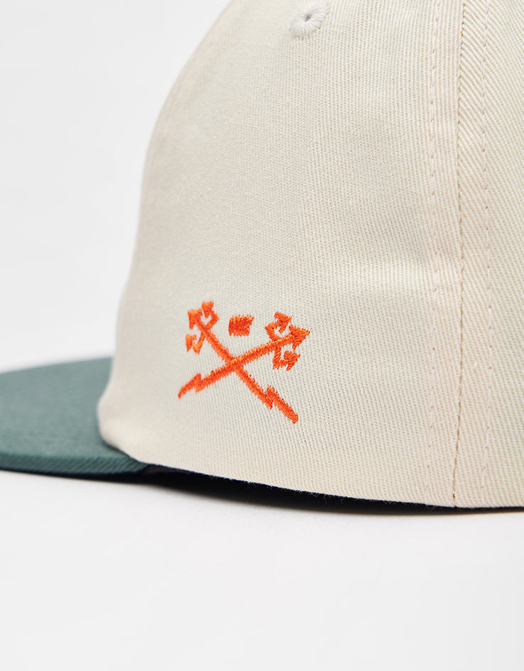 Dark Seas Harvest 6 Panel Cap - Off White/Green