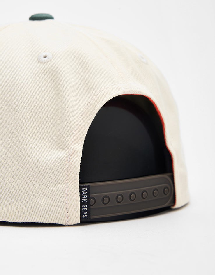 Dark Seas Harvest 6 Panel Cap - Off White/Green