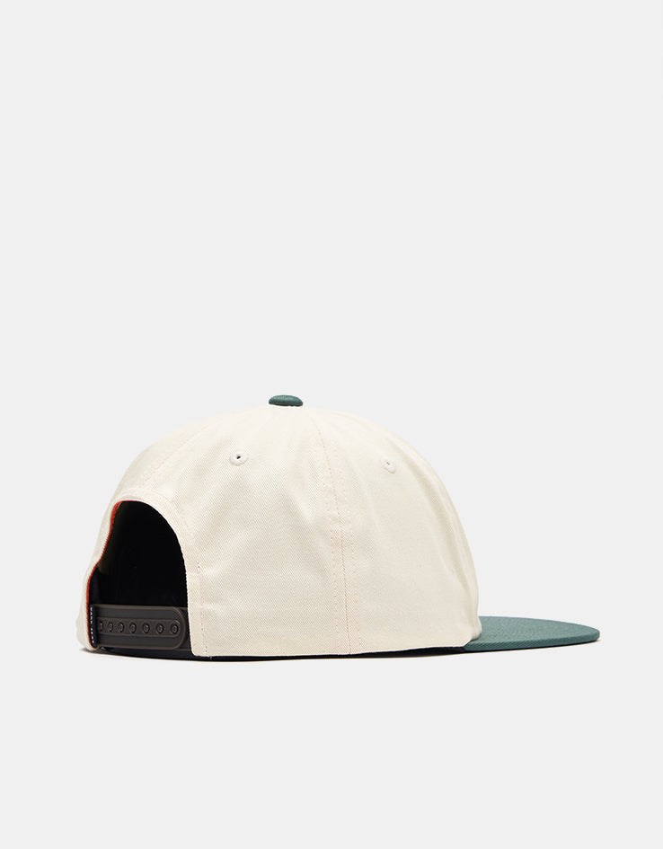 Dark Seas Harvest 6 Panel Cap - Off White/Green