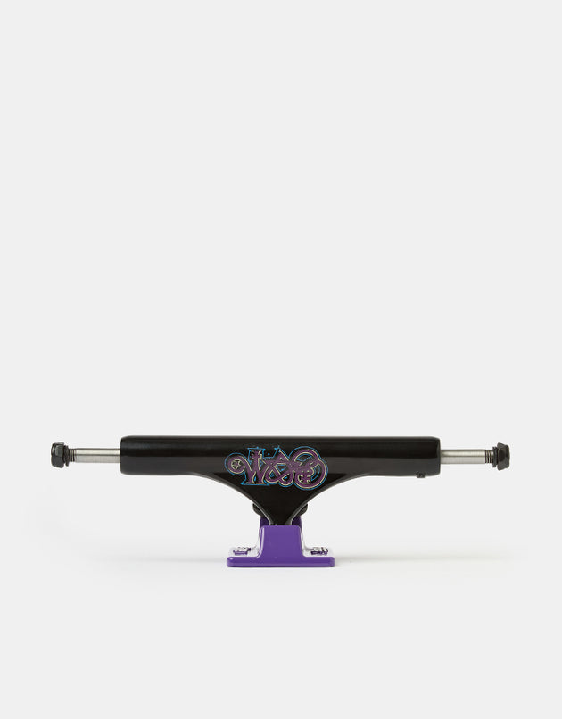 Slappy Bam Margera ST1 Hollow Skateboard Trucks - Black/Purple (Pair)