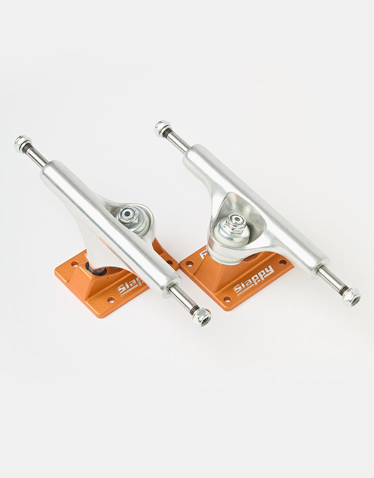 Slappy ST1 Hollow Lights Skateboard Trucks - Polished/Burnt Orange (Pair)