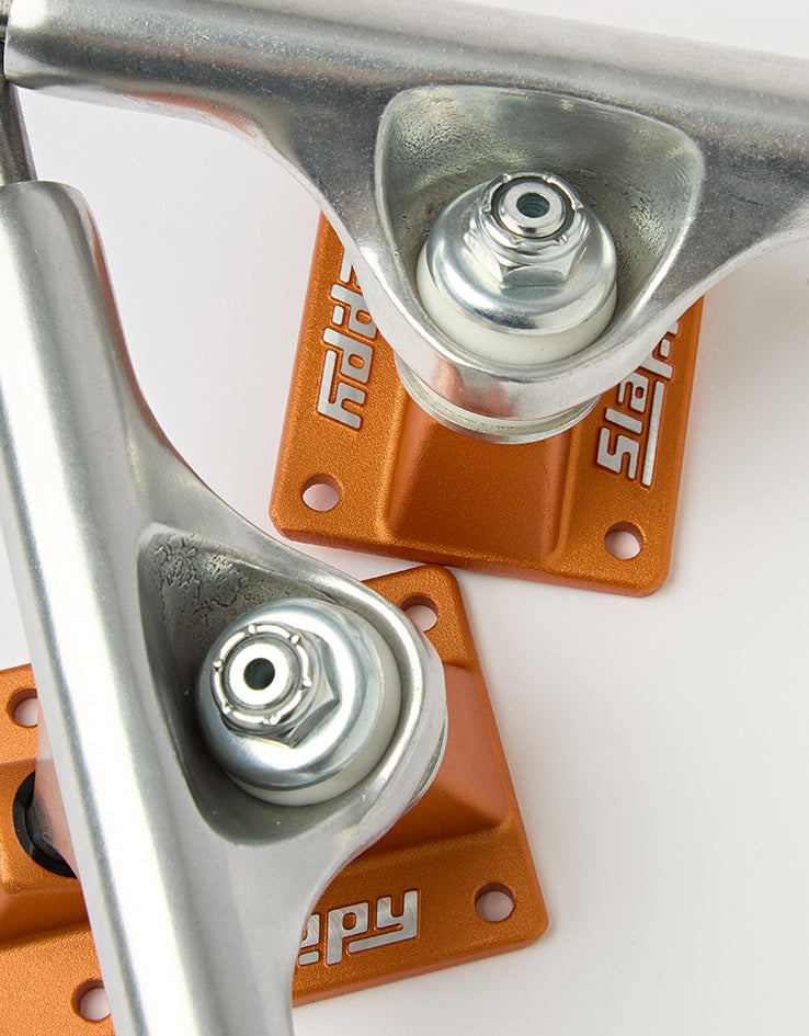 Slappy ST1 Hollow Lights Skateboard Trucks - Polished/Burnt Orange (Pair)