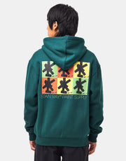 Stan Ray Brush Squares Zip Hoodie - Botanical Green