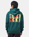 Stan Ray Brush Squares Zip Hoodie - Botanical Green