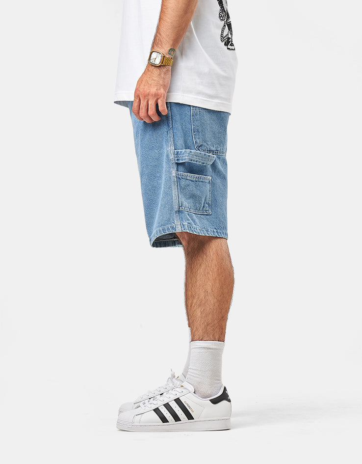 Stan Ray Big Job Shorts - Mid Stone Denim