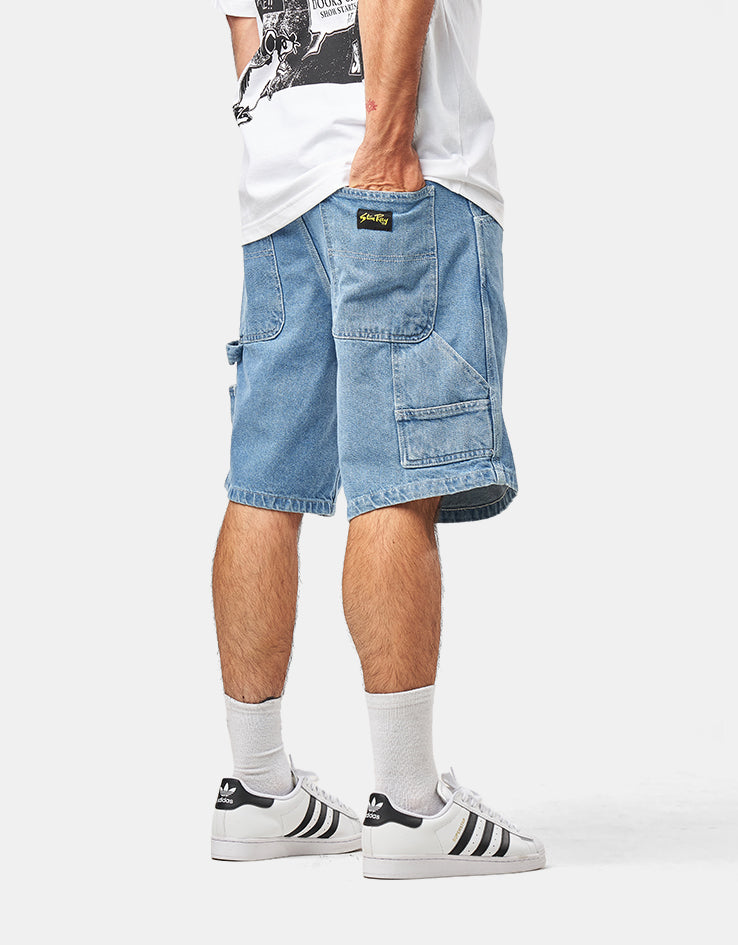 Stan Ray Big Job Shorts - Mid Stone Denim