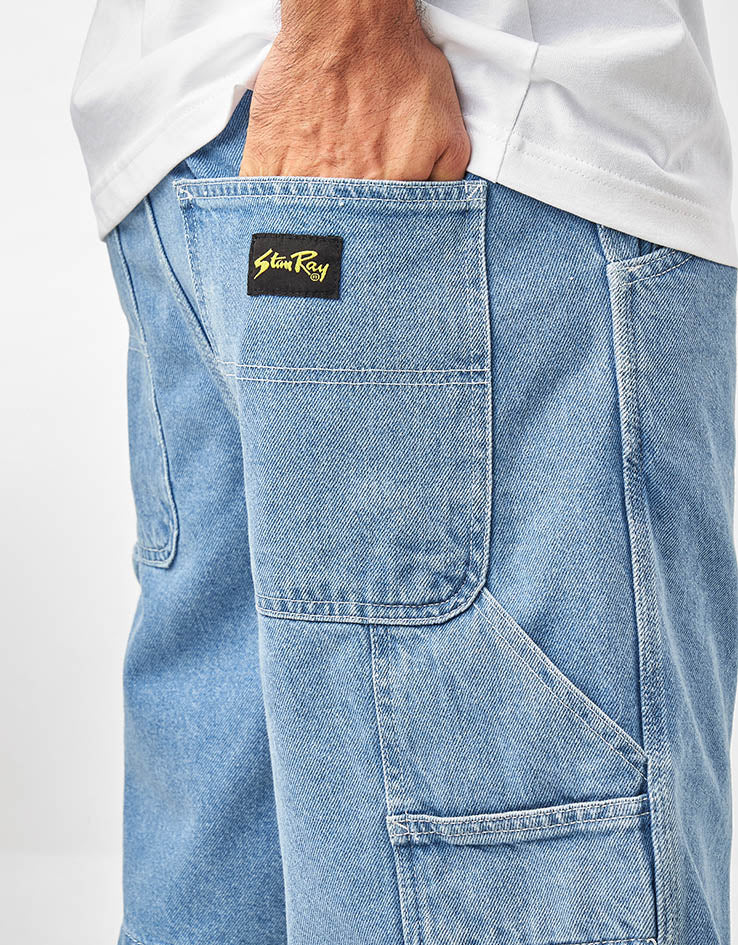 Stan Ray Big Job Shorts - Mid Stone Denim