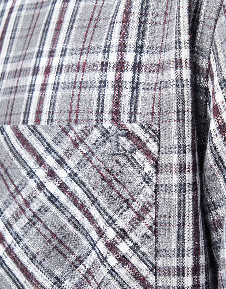 Route One Ballard L/S Shirt - Charcoal Check